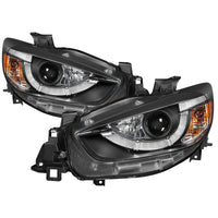 Thumbnail for Spyder Mazda CX-5 13-15 Projector Headlights - DRL LED - Black PRO-YD-MCX513-DRL-BK