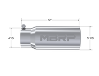 Thumbnail for MBRP Universal Tip 5 O.D. Rolled Straight 4 inlet 12 length