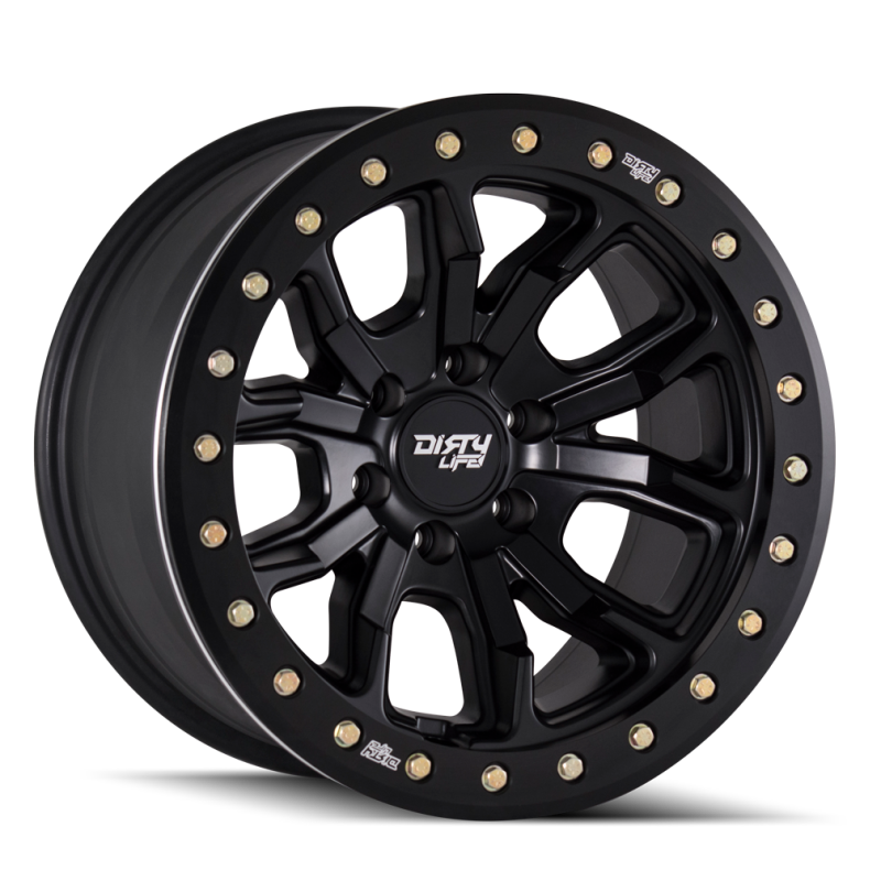 Dirty Life 9303 DT-1 17x9 / 8x170 BP / -12mm Offset / 130.8mm Hub Matte Black Wheel- Beadlock
