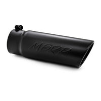 Thumbnail for MBRP Universal Tip 4 O.D. Angled Rolled End 3.5 inlet 10 length- Black Finish