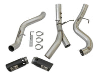 Thumbnail for aFe ATLAS 4in DPF-Back Alum Steel Exhaust System w/Dual Exit Black Tip 2017 GM Duramax 6.6L (td)
