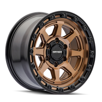 Thumbnail for Mayhem 8306 Ridgeline 17x8.5 / 6x139.7 BP / -6mm Offset / 106.1mm Hub Satin Bronze/Black Lip Wheel