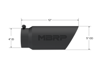 Thumbnail for MBRP Universal Tip 5 O.D. Dual Wall Angled 4 inlet 12 length - Black Finish