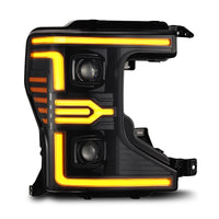 Thumbnail for AlphaRex 20-22 Ford F-250/350/450 SD LUXX-Series LED Proj Headlights Alpha-Bk w/Acv Light SS & SBDRL