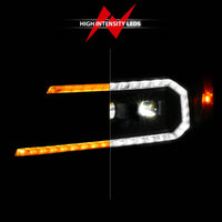 Thumbnail for ANZO 15-22 Chevy Colorado Blk Housing Full LED DRL Projector Headlight w/ Sequential Light Bar