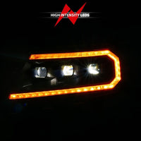 Thumbnail for ANZO 15-22 Chevy Colorado Full LED Headlights w/ Initiation (Amber DRL) - Black