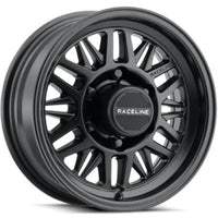Thumbnail for Raceline 451B Ryno TR Trailer 14x6in / 5X4.5 BP / 0mm Offset / 3.19mm Bore - Satin Black
