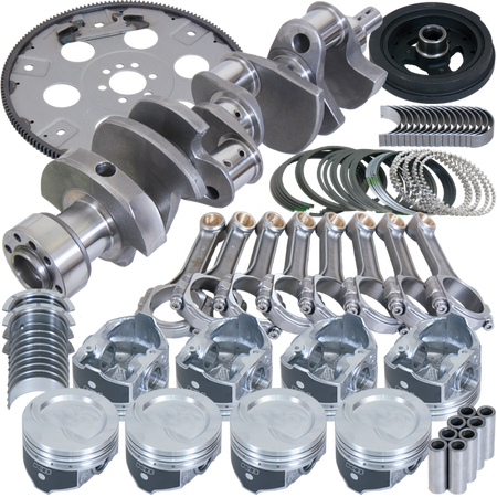 Eagle Chevy 350 1Pc 3.750in Crank 5.700in I-Beam Rod 4.000in Pistons 168 Tooth FP Balanced Assembly