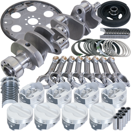 Eagle Chevy 350 1Pc 3.750in Crank 5.700in I-Beam Rod 4.030in Pistons 153 Tooth FP Balanced Assembly