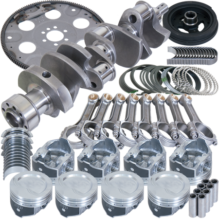 Eagle Chevy 350 1Pc 3.750in Crank 5.700in I-Beam Rod 4.060in Pistons 153 Tooth FP Balanced Assembly