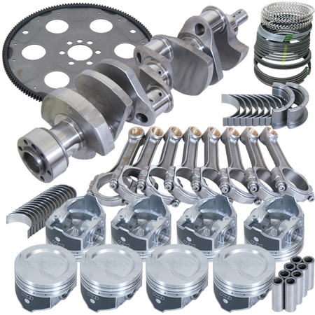 Eagle Chevy 350 1Pc 3.750in Crank 5.700in I-Beam Rod 4.060in Pistons 153 Tooth FP Balanced Assembly