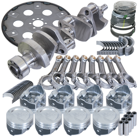 Eagle Chevy 350 1Pc 3.750in Crank 5.700in I-Beam Rod 4.060in Pistons 168 Tooth FP Balanced Assembly
