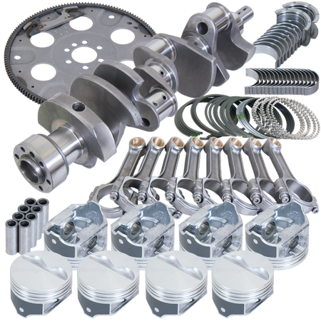 Eagle Chevy 350 1Pc 3.750in Crank 5.700in I-Beam Rods 4.000in Pistons 168 Tooth FP Balanced Assembly