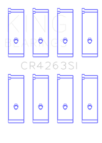 Thumbnail for King Engine Bearings Toyota 1Zz-Fe 1.4L/1.6L (Size +1.0mm) Connecting Rod Bearing Set