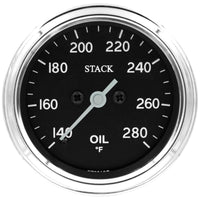 Thumbnail for Autometer Stack 52mm 140-280 Deg F 1/8in NPTF Male Pro Stepper Motor Oil Temp Gauge - Classic