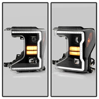 Thumbnail for Spyder Signature 20-22 Ford F250/F350 (Halogen) Proj. Headlights - Black (PRO-YD-FS20HALSI-SEQ-BK)