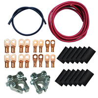 Thumbnail for Moroso Billet Terminals Black Shrinks Remote Battery Cable Kit w/Positive & Negative Wires