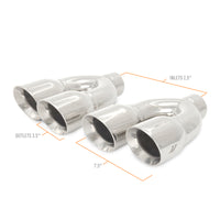 Thumbnail for Mishimoto Universal Steel Muffler Tip 2.5in Inlet Dual Y Polished