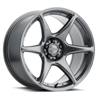 Thumbnail for Kansei K11G Tandem 15x8in / 4x100 BP / 0mm Offset / 73.1mm Bore - Gunmetal Wheel