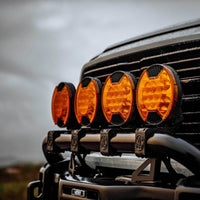 Thumbnail for KC HiLiTES SlimLite 8in. LED Light Shield Driving (Shield Only) - Amber