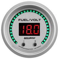 Thumbnail for Autometer 52.4mm Silver Switchable 0-100 Fuel Level/8-18V Voltmeter Ultra-Lite Elite Digital Gauge
