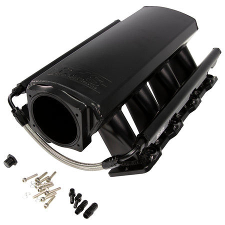 Fast Intake Manifold, Rhs Sheet Met Al, Ls Cathedral Port, Black W/ Fuel Rail Kit