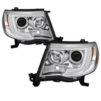 Thumbnail for Spyder Toyota Tacoma 05-11 Projector Headlights - Light Bar DRL - Chrome PRO-YD-TT05V2-LB-C