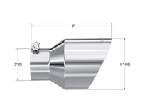 Thumbnail for MBRP Universal T304 Stainless Steel Tip  3on ID / 5in OD Out / 8in Length Angle Cut Dual Wall