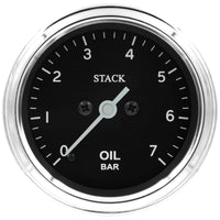 Thumbnail for Autometer Stack 52mm 0-7 Bar M10 Male Pro Stepper Motor Oil Pressure Gauge - Classic