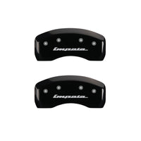 Thumbnail for MGP 4 Caliper Covers Engraved Front & Rear Impala Black finish silver ch