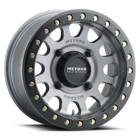 Thumbnail for Method MR401 UTV Beadlock 15x7 / 5+2/38mm Offset / 4x136 / 106mm CB Titanium Wheel- Matte Black Ring