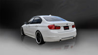 Thumbnail for Corsa 12-14 BMW 335i Sedan AWD F30 3in Polished Touring Dual Rear Single 3.5in Tip Cat-Back Exhaust