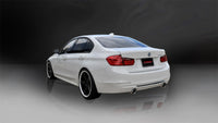Thumbnail for Corsa 12-14 BMW 335i Sedan AWD F30 3in Polished Touring Dual Rear Single 3.5in Tip Cat-Back