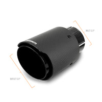 Thumbnail for Mishimoto 2x Carbon Fiber Muffler Tip 2.5in Inlet 3.5in Outlet Black