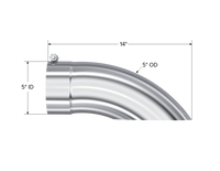 Thumbnail for MBRP Universal Tip 5 O.D. Turn Down 5 inlet 14 length