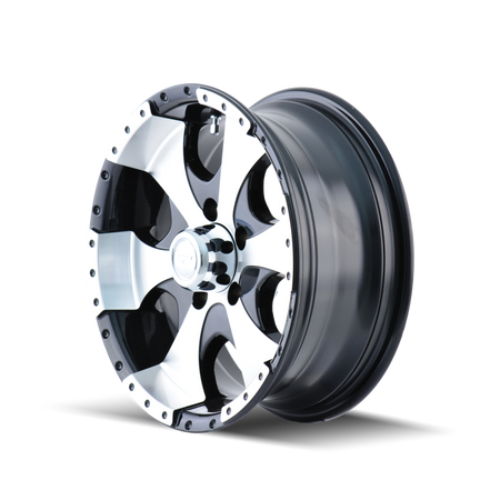 ION Type 136 15x6 / 5x114.3 BP / 0mm Offset / 83.82mm Hub Black/Machined Wheel