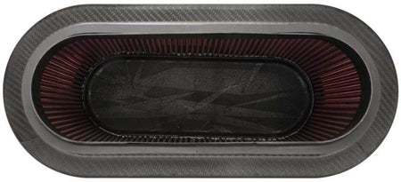 K&N Custom Racing Unique Oval Tapered Filter 17.313in OL B/7.75in OW B/14.625inOL T/6.125inOW T/9in