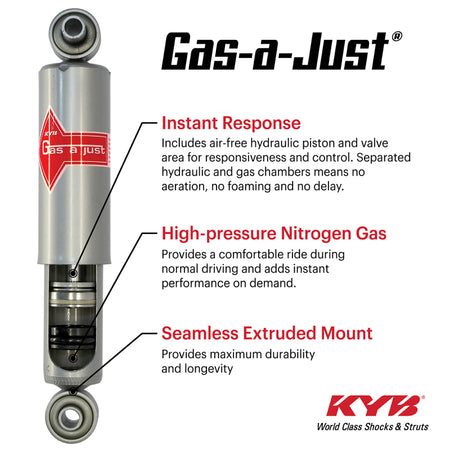 KYB 2018 Jeep Wrangler JK (Lifted 1.5in-3in) Gas-A-Just Gas Shock