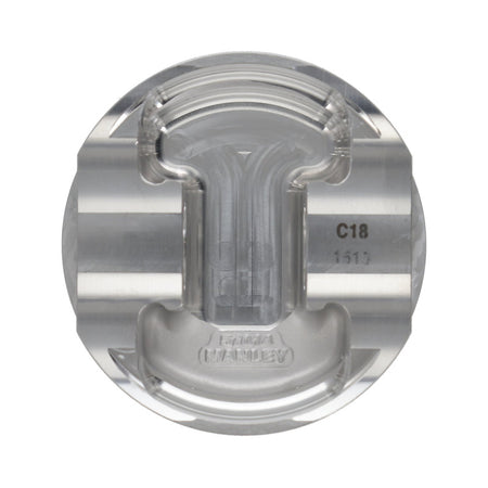 Manley Nissan GT-R 3.8L VR38DETT 99mm Bore 9.8:1 CR -2cc Dish Extreme Duty Piston Set w/ Rings