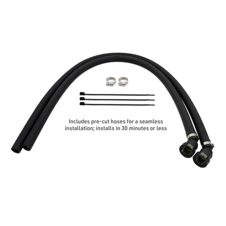 Mishimoto 2025+ RAM 1500 3.0L Hurricane Baffled Oil Catch Can Kit - Black