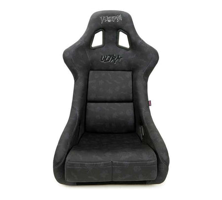 NRG FRP Bucket Seat (Large) Prisma Edition w/ Orange Pearlized Back - Spooky Edition (Spiders/Bats)