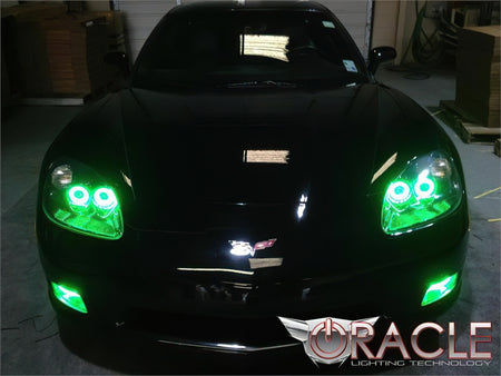 Oracle 05-13 Chevrolet Corvette C6 LED Fog Light Halo Kit - Blue