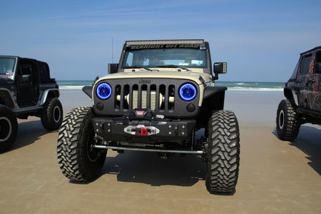 Oracle 07-17 Jeep Wrangler Surface Mount LED Headlight Halo Kit - Blue