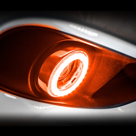 Oracle 10-12 Ford Mustang Shelby Bumper Surface Mount LED Fog Light Halo Kit - Amber
