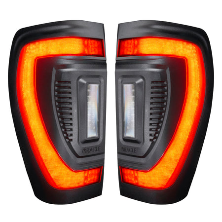 Oracle 19-23 GMC Sierra Black Series Flush Style LED Tail Lights - Factory Halogen