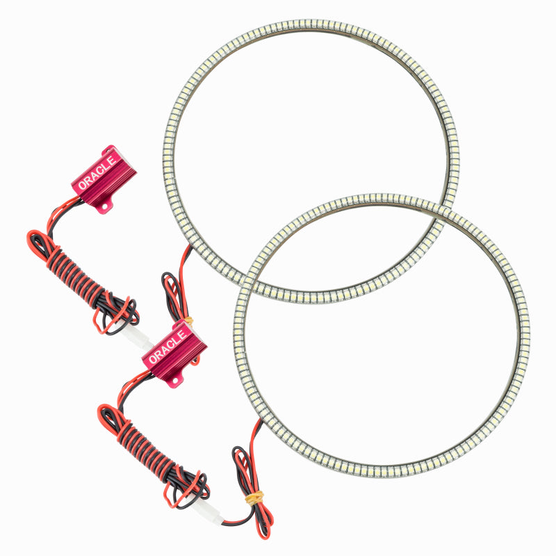 Oracle 7" Round Surface Mount LED Headlight Halo Kit - Red