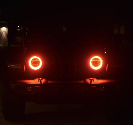 Oracle Jeep Wrangler JL/Gladiator JT LED Surface Mount Headlight Halo Kit - Amber
