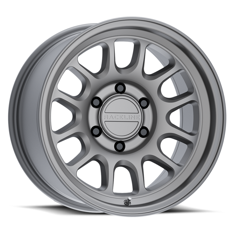 Raceline 958T Rogue 17x9in / 6X139.7 BP / -12mm Offset / 106.1mm Bore - Matte Titanium