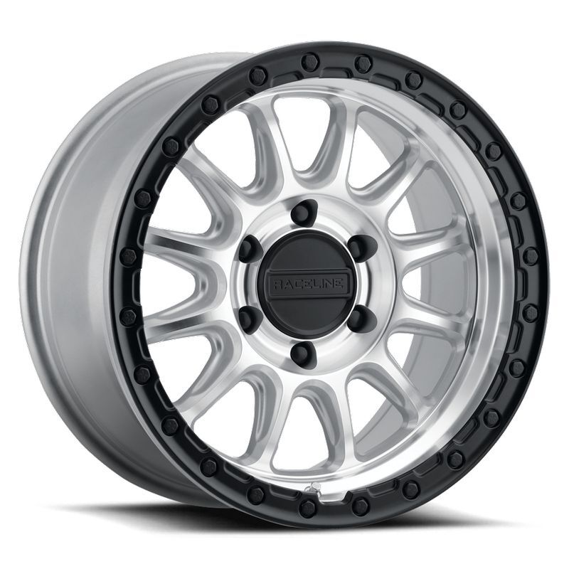 Raceline 960MB Alpha 18x8.5in / 6X139.7 BP / 35mm Offset / 106.1mm Bore - Machined w/Black Ring