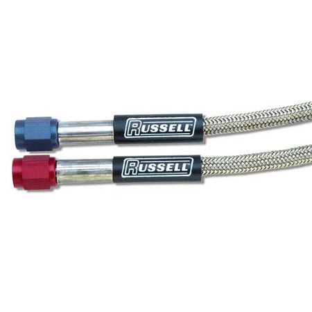 Russell Performance -4 AN to -3 AN 18in Pre-Made Nitrous and Fuel Line